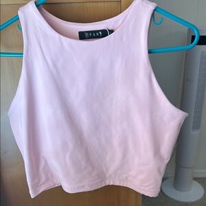 Pink Fitted Crop Tank Top